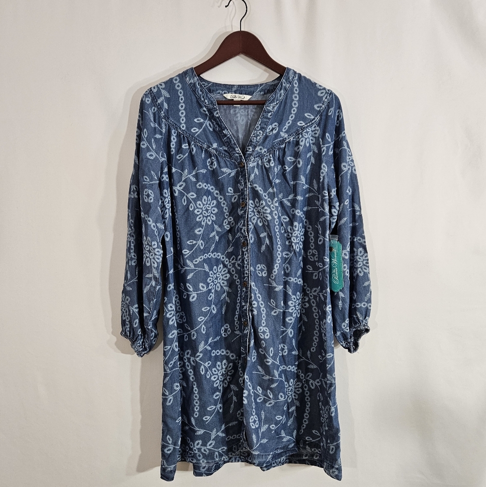 NWT The Pioneer Woman Curve Yorke chambray shirt dress women's size small